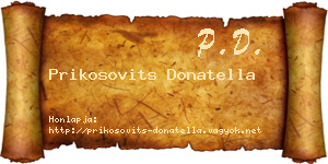Prikosovits Donatella névjegykártya